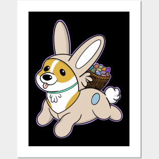 Cute Easter Corgi Posters and Art